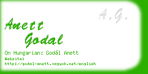 anett godal business card
